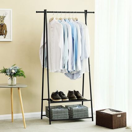 Porte-manteau sur pied LINEA noir