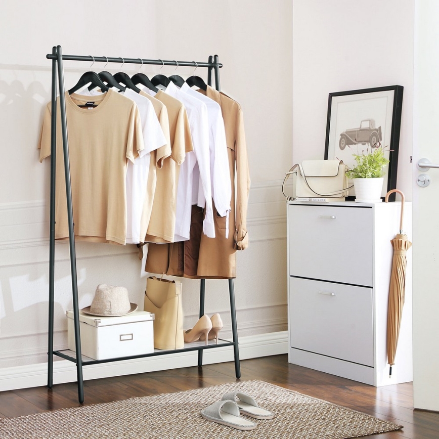 Porte-manteau sur pied LINEA, noir