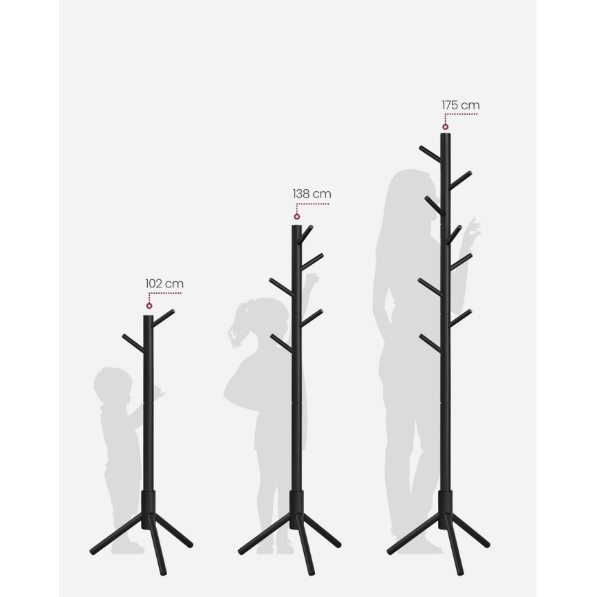 Porte-manteau sur pied LINEA noir