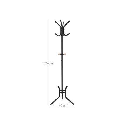 Porte-manteau sur pied LINEA, noir
