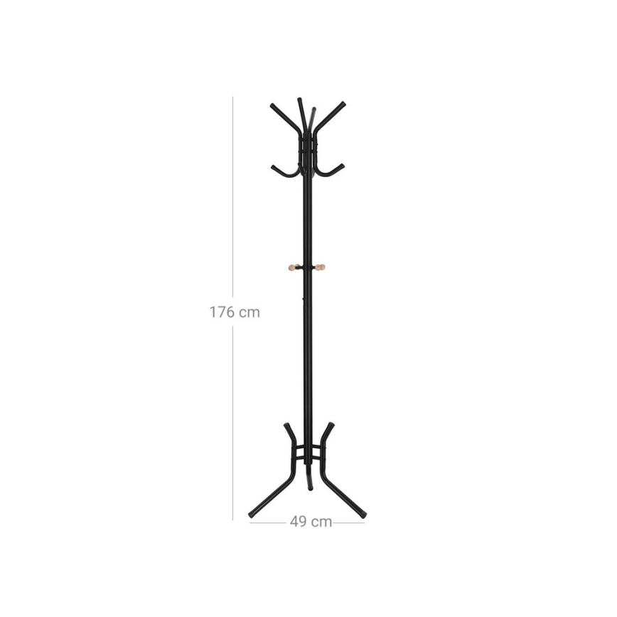 Porte-manteau sur pied LINEA, noir