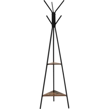 Porte-manteau sur pied LINEA noir/marron
