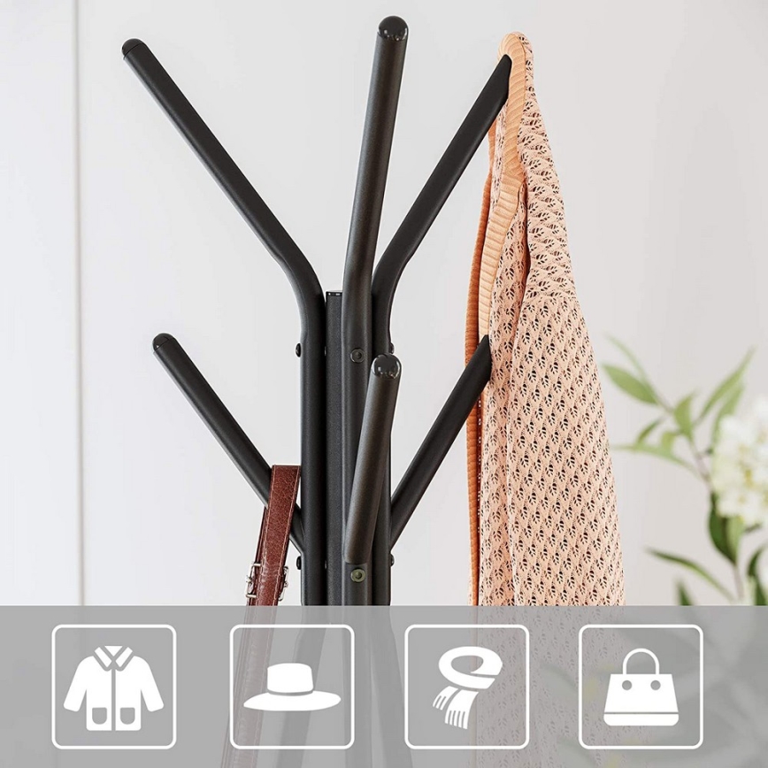 Porte-manteau sur pied LINEA noir/marron