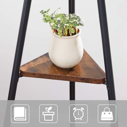 Porte-manteau sur pied LINEA noir/marron
