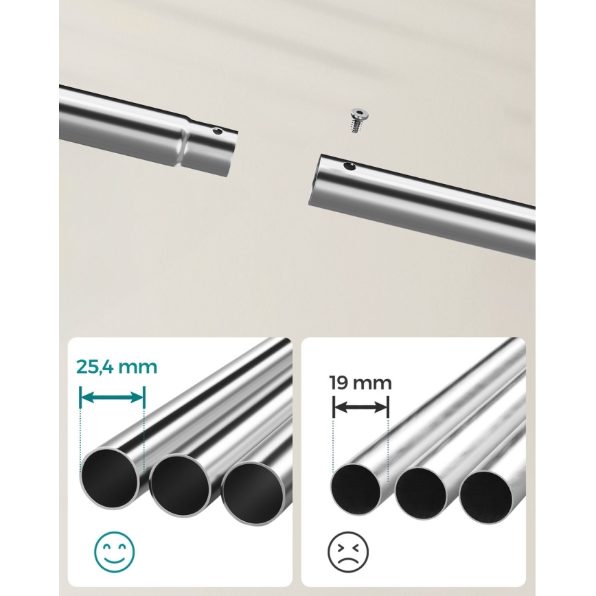 Porte-manteau sur pied mobile LINEA argenté