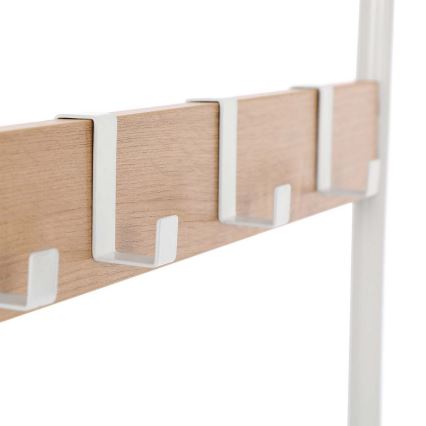 Porte-manteau sur pied NAVOR marron/blanc