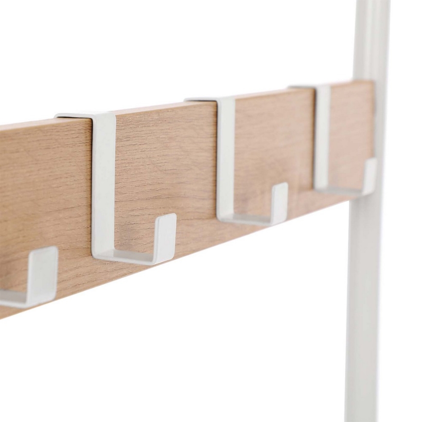 Porte-manteau sur pied NAVOR marron/blanc