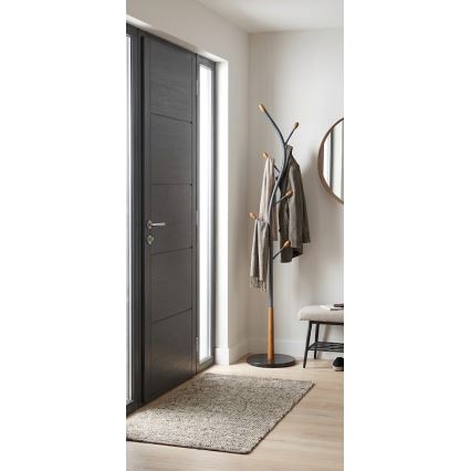 Porte-manteau sur pied STILE 186 x 38 cm noir