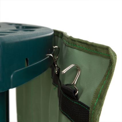 Porte-outils d'angle pour jardin 43x43x59 cm vert