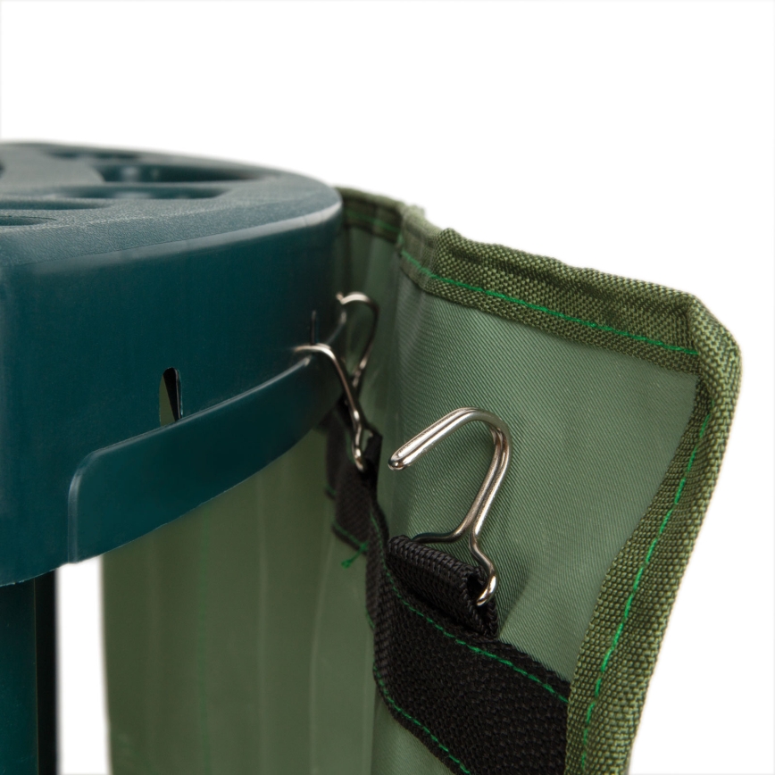 Porte-outils d'angle pour jardin 43x43x59 cm vert