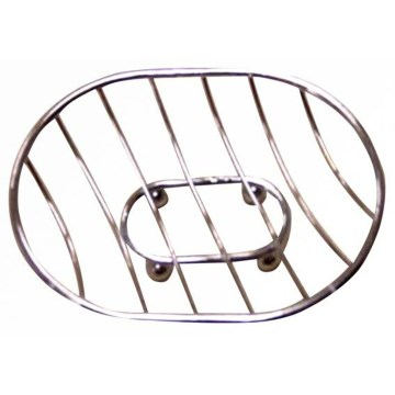 Porte-savon en fil métallique 11x13,3 cm chrome brillant