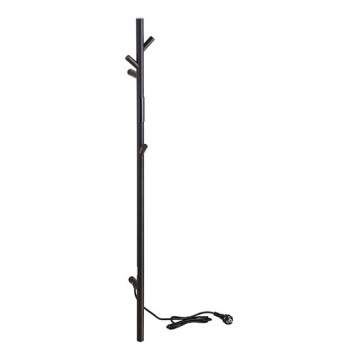 Porte-serviettes 10,3x118 cm acier inoxydable/noir