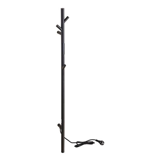 Porte-serviettes 10,3x118 cm acier inoxydable/noir
