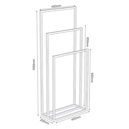 Porte-serviettes 105x45 cm blanc