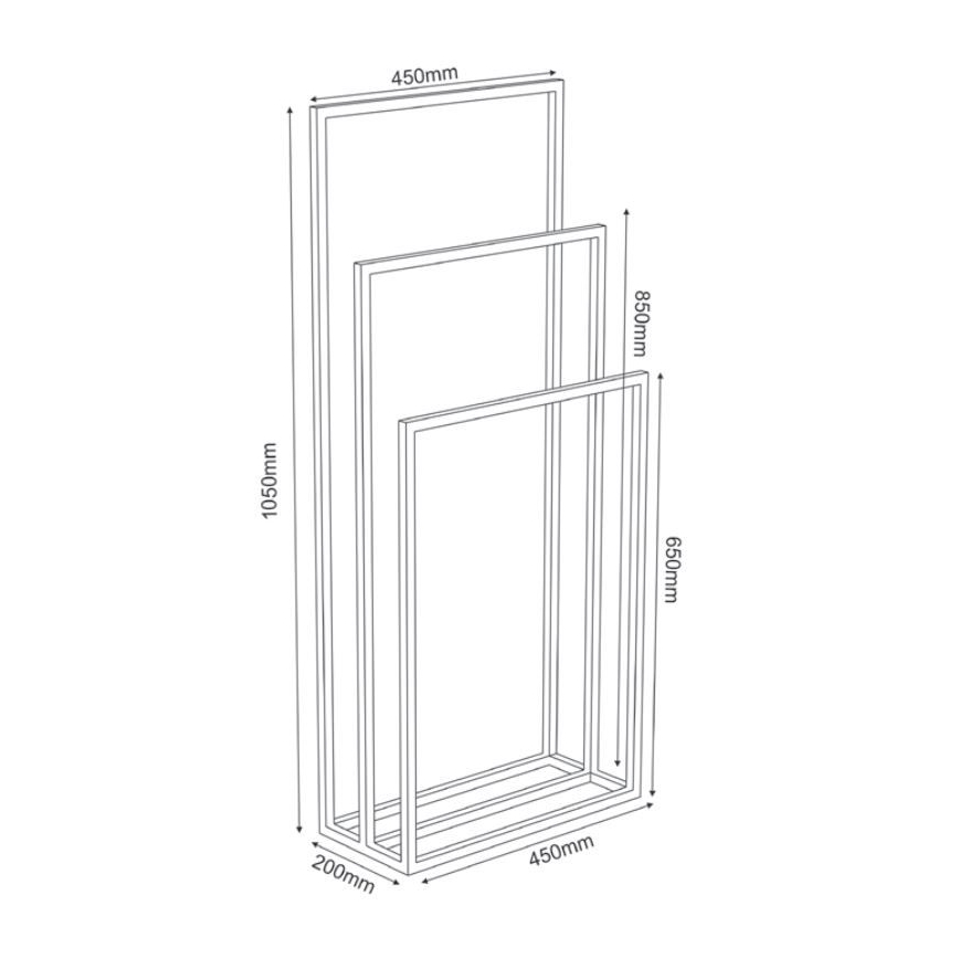 Porte-serviettes 105x45 cm blanc