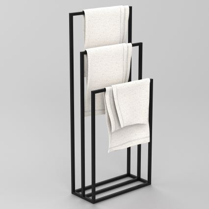 Porte-serviettes 105x45 cm noir