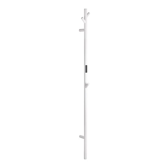 Porte-serviettes 12,4x172 cm acier inoxydable/blanc