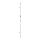 Porte-serviettes 12,4x172 cm acier inoxydable/blanc