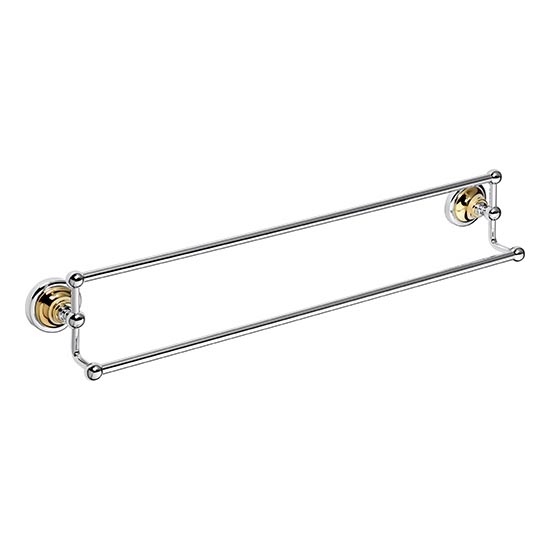 Porte-serviettes 66,5x12,5 cm argenté/doré