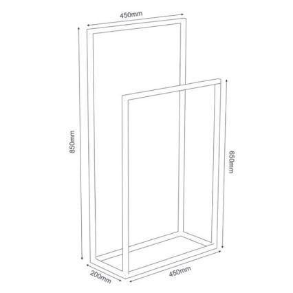 Porte-serviettes 85x45 cm blanc