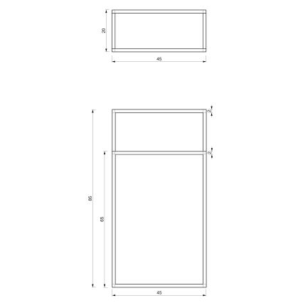 Porte-serviettes 85x45 cm noir