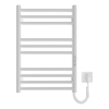 Porte-serviettes chauffant en échelle HF GREENWICH 100W/230V 57x43 cm blanc arrondi