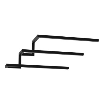 Porte-serviettes mural 19x58 cm noir