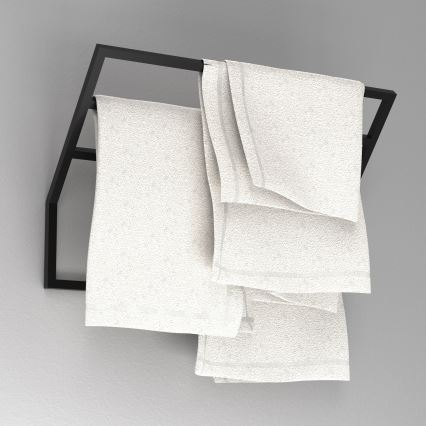 Porte-serviettes mural 37x60 cm noir