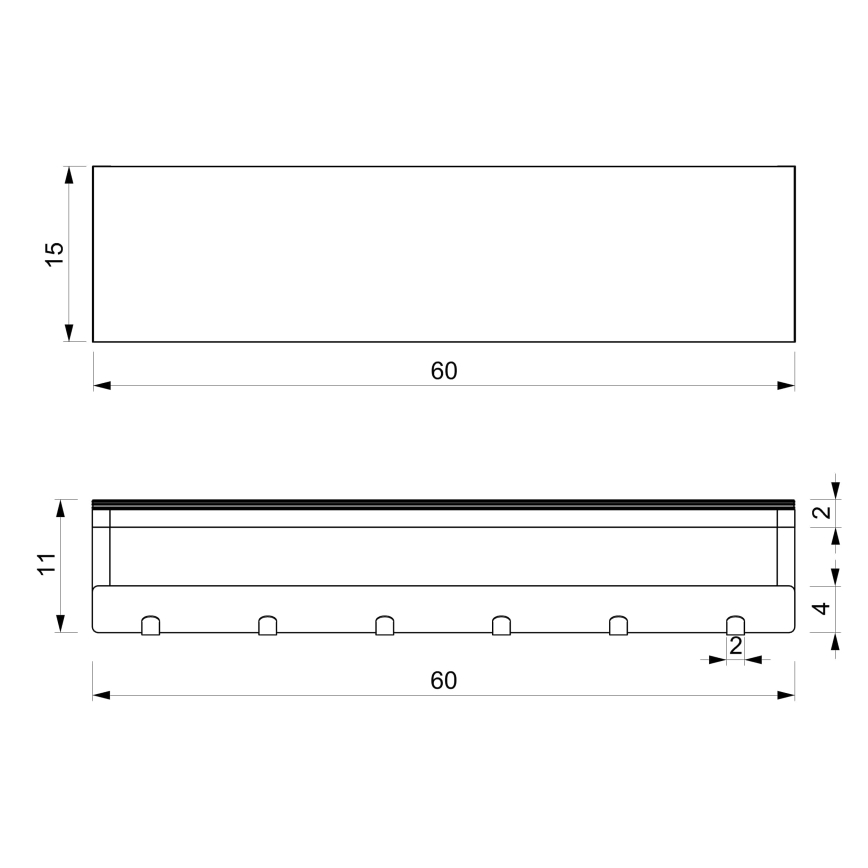 Porte-serviettes mural avec étagère 10x60 cm noir