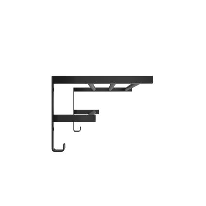 Porte-serviettes pour radiateur de salle de bains HF SHEFFIELD 52x25,6 cm, noir