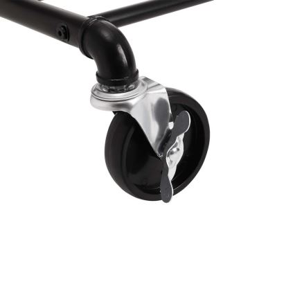 Porte-vêtements mobile sur roulettes LINEA, noir