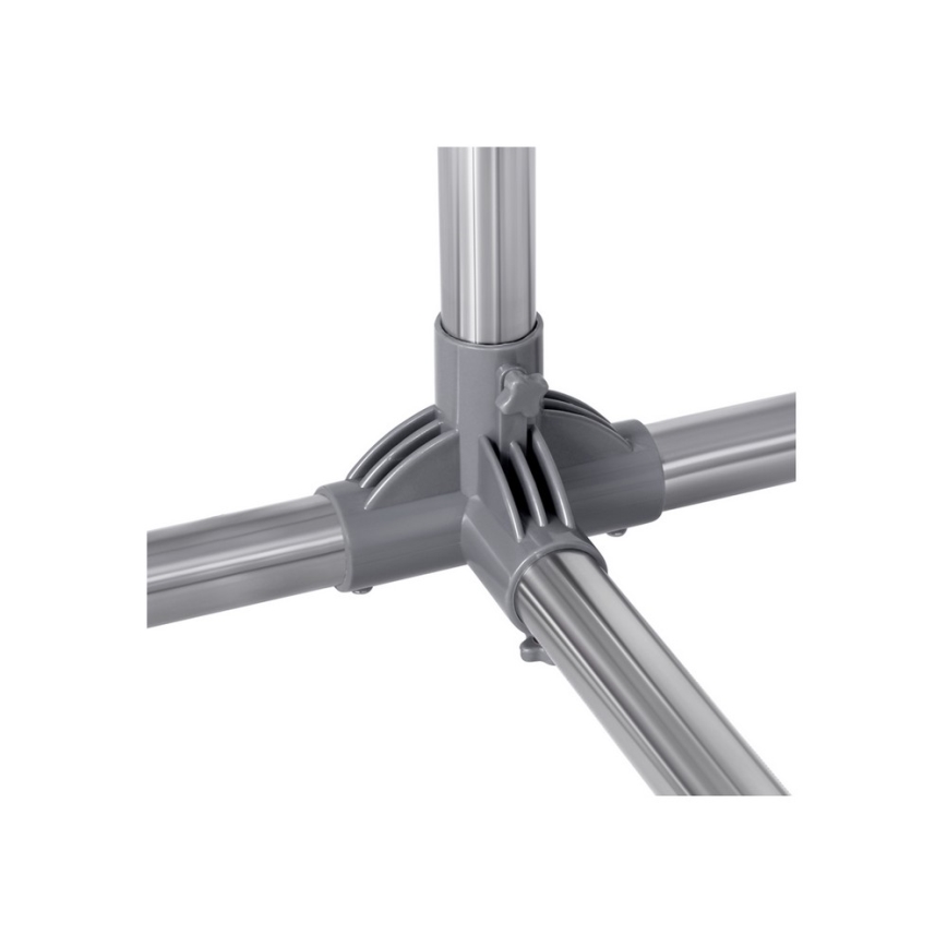 Porte‑manteau mobile sur pied LINEA, finition argentée