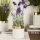 Pot de fleurs en céramique CINDY 11x11 cm blanc/doré