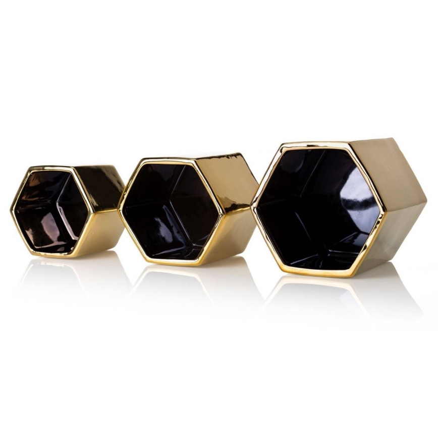 Pot de fleurs en céramique MIA 14,5x16,5 cm doré