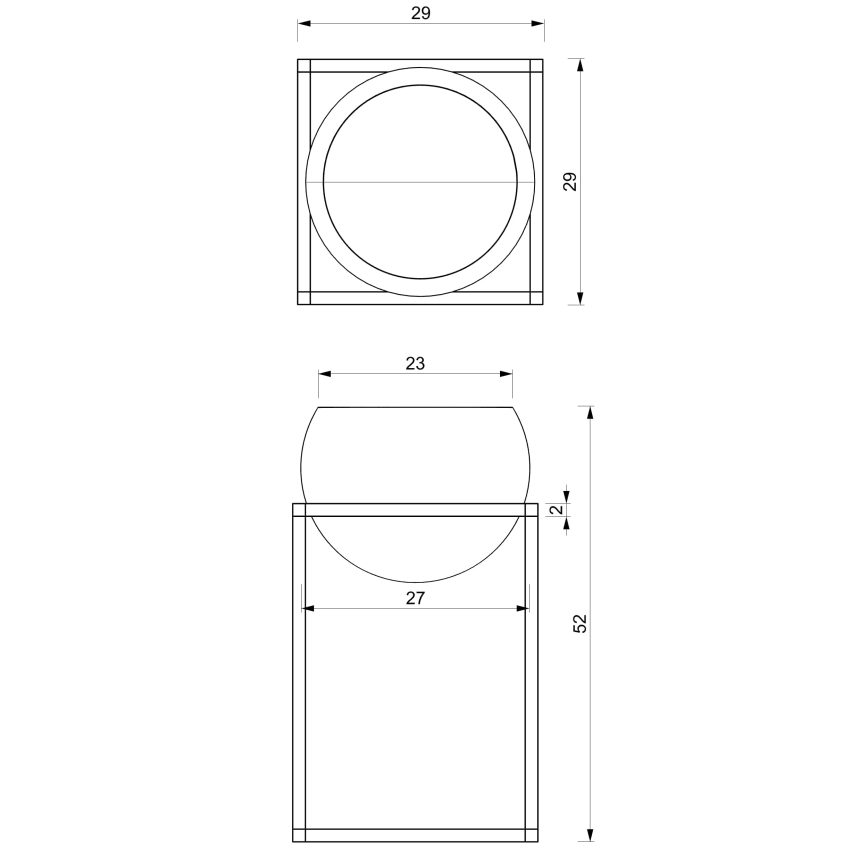 Pot de fleurs en métal 51,3x29 cm noir/doré
