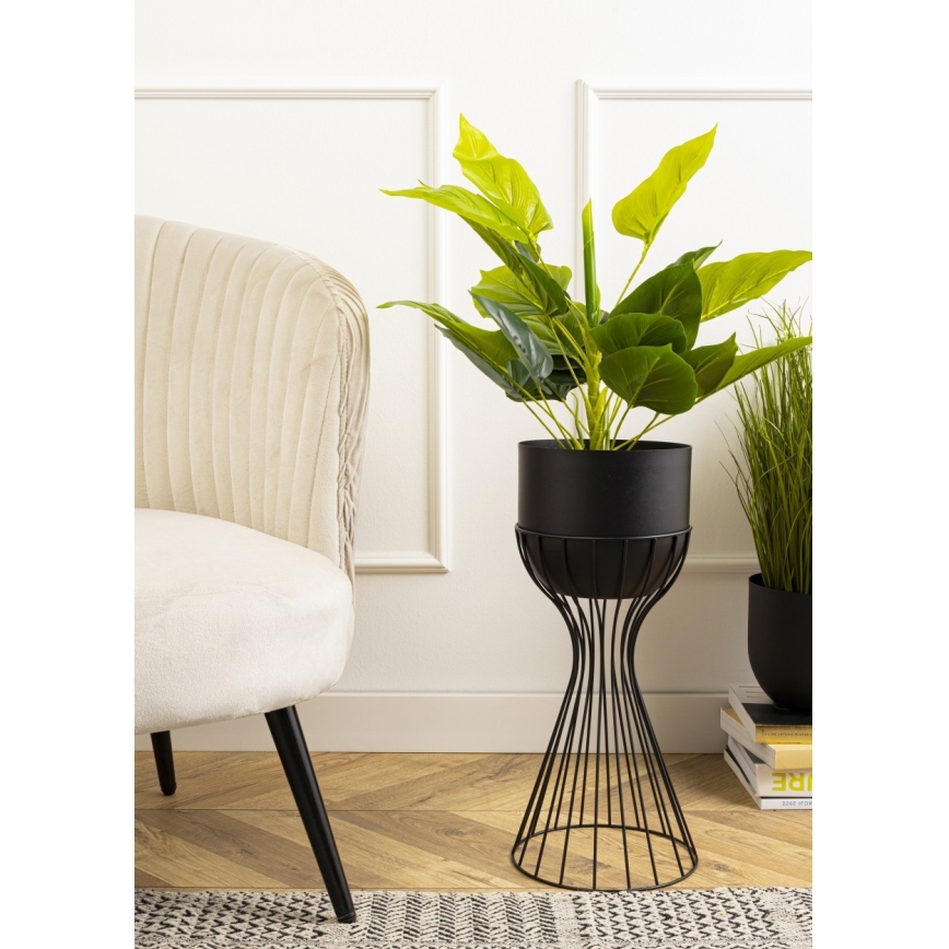 Pot de fleurs en métal LOFT 46x20 cm noir