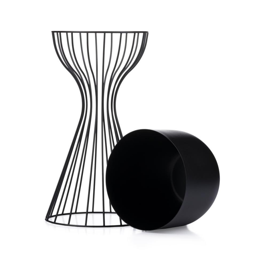 Pot de fleurs en métal LOFT 46x20 cm noir