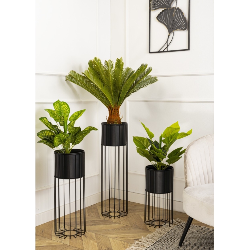 Pot de fleurs en métal LOFT 55x20 cm noir