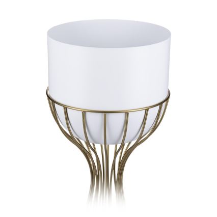 Pot de fleurs en métal LOFT 56x20 cm doré/blanc