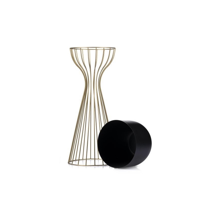 Pot de fleurs en métal LOFT 56x20 cm doré/noir