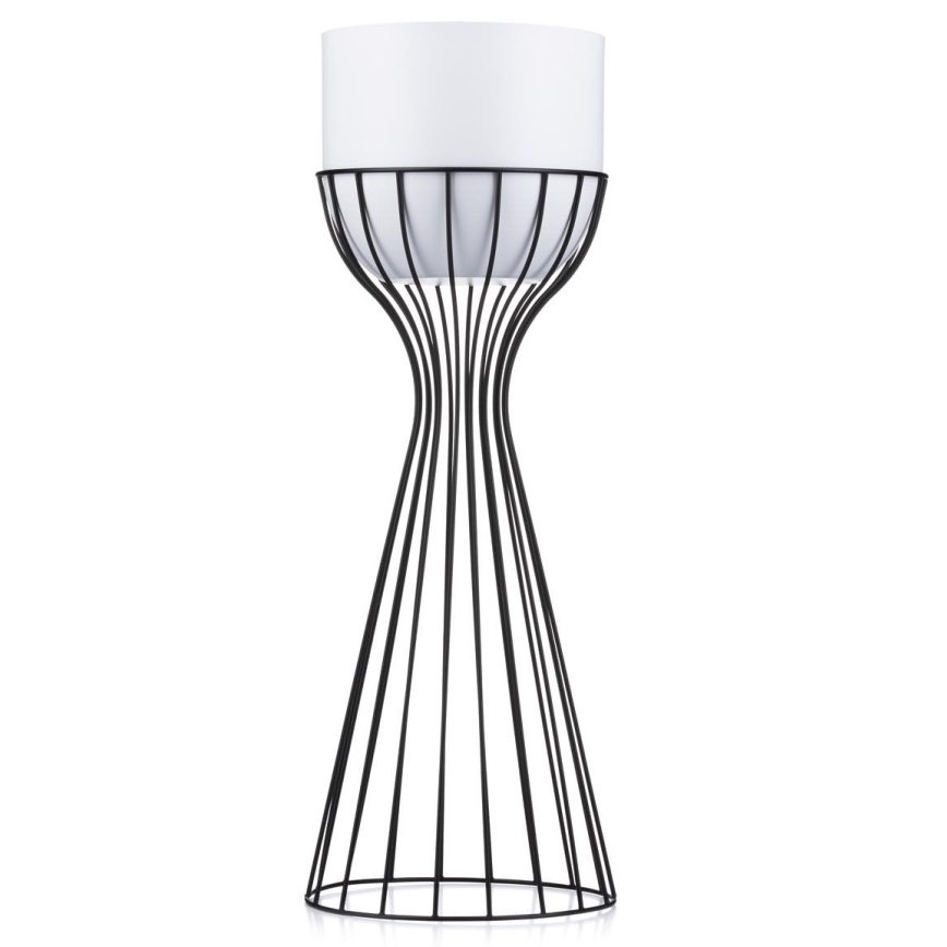 Pot de fleurs en métal LOFT 56x20 cm noir/blanc