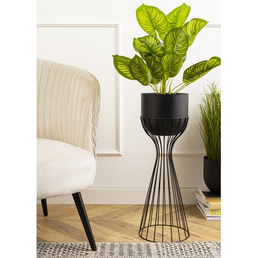 Pot de fleurs en métal LOFT 56x20 cm noir