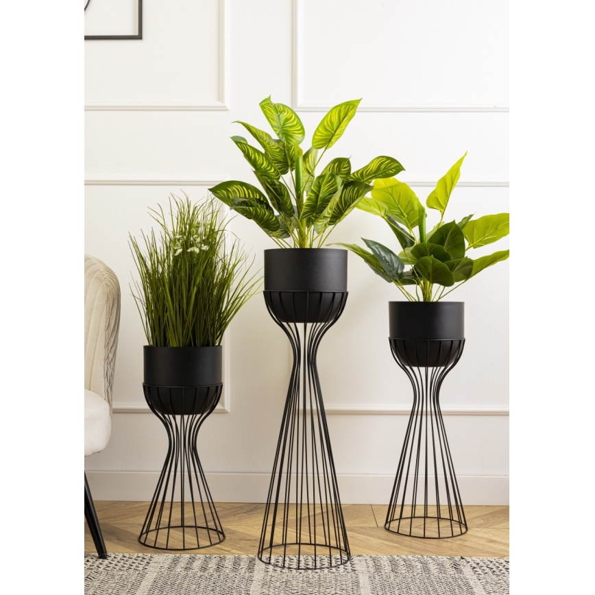 Pot de fleurs en métal LOFT 56x20 cm noir