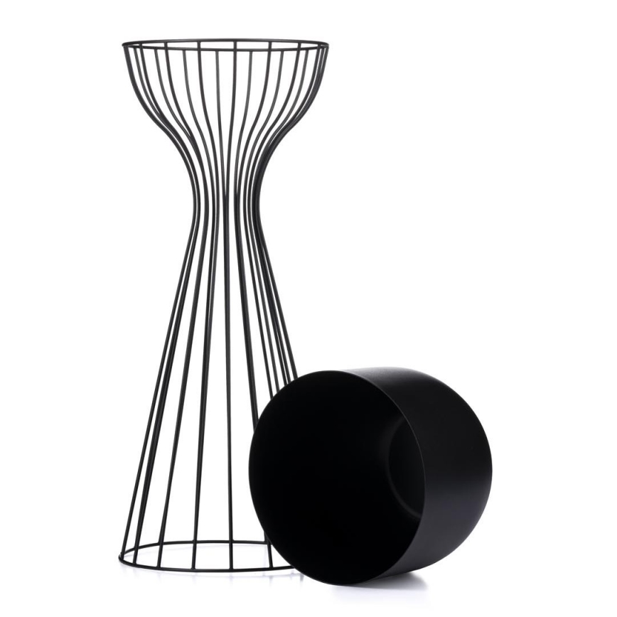Pot de fleurs en métal LOFT 56x20 cm noir
