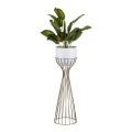 Pot de fleurs en métal LOFT 68x20 cm doré/blanc