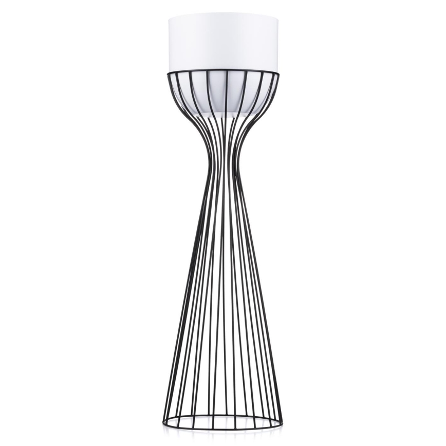 Pot de fleurs en métal LOFT 68x20 cm noir/blanc