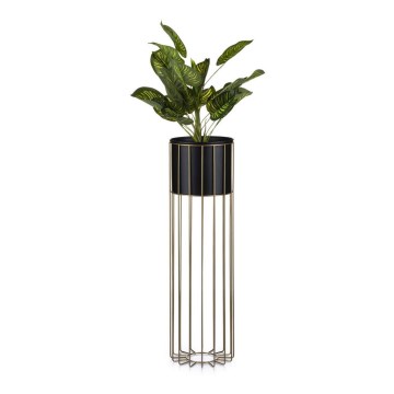 Pot de fleurs en métal LOFT 70x20 cm doré/noir