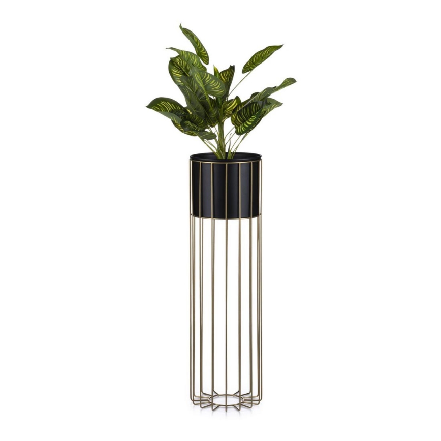 Pot de fleurs en métal LOFT 70x20 cm doré/noir