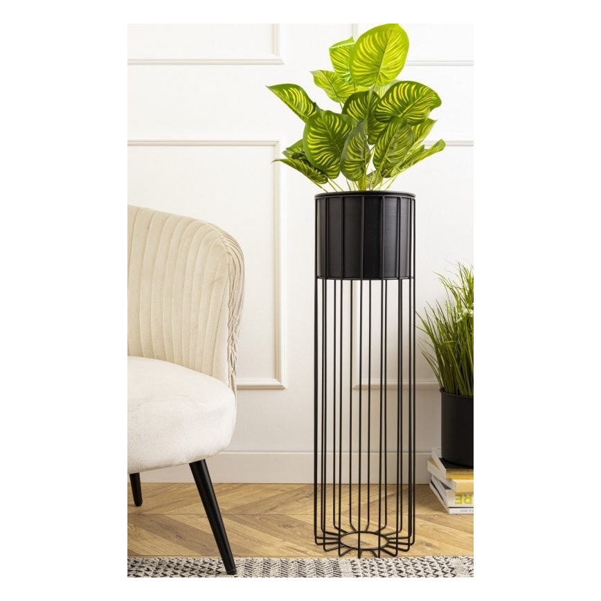 Pot de fleurs en métal LOFT 70x20 cm noir