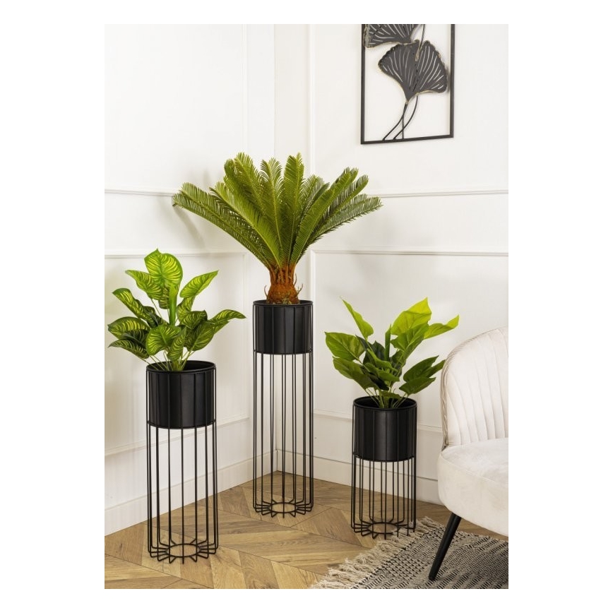 Pot de fleurs en métal LOFT 70x20 cm noir